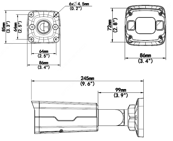 IPC2325SB-DZK-I0 DIMENSIONS