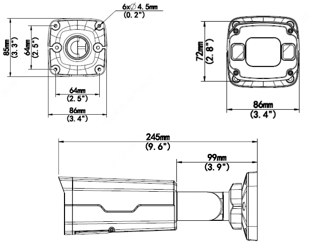 IPC2328SB-DZK-I0-F DIMENSIONS