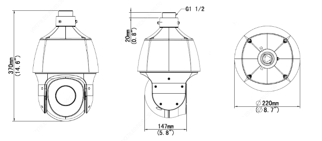 IPC6612SR-X33-VG-F-EN DIMENSIONS
