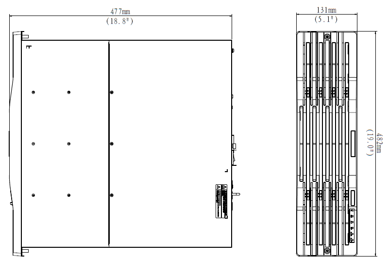 NVR516-128 DIMENSIONS