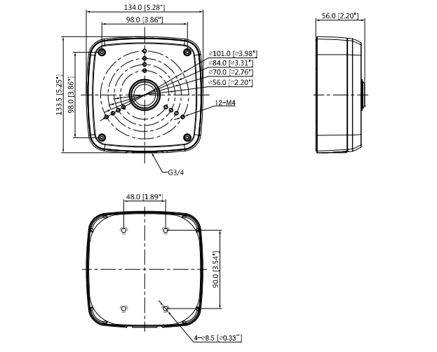 PFA122 DIMENSIONS
