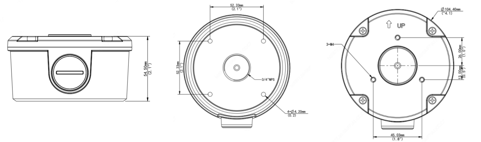 TR-JB05-B-IN DIMENSIONS